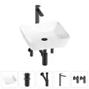 Раковина Wellsee cromulent 20213559R 44см цвет раковина 5 в 1: д/к, сифон, смеситель, вентили