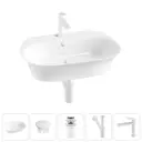 Раковина Wellsee excellence pro 20217123R 60см цвет раковина 5 в 1: заглушка на перелив, д/к, сифон, смеситель
