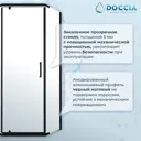 Душевой уголок Doccia com/DC0000059783/1207405 трапеция 90x90см черный профиль эффект стекла прозрачный