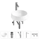 Раковина Lavinia boho bathroom sink 20215392R 38см цвет раковина 5 в 1: донный клапан, сифон, смеситель, вентили