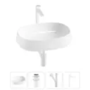 Раковина Lavinia boho bathroom sink 20215407R 54см цвет раковина 4 в 1: донный клапан, сифон, смеситель