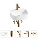 Раковина Lavinia boho bathroom sink 20215490R 42см цвет раковина 5 в 1: донный клапан, сифон, смеситель, вентили