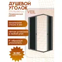 Душевой уголок Niagara Veil 117x78x190 прямоугольник, раздвижные двери, тонированное стекло, черный матовый профиль