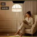 Торшер Citilux Базель cl407921 патина с бежевым абажуром цвет белый