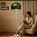 Торшер Citilux Базель cl407922 патина с зелёным абажуром цвет белый