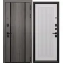 Входная дверь Mastino Trust Mass Si-6/197 правый 205x96см цвет дуб серый/черный муар металлик/белый софт