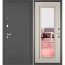 Входная дверь Mastino Trust Mass 140 левый 205x86см цвет графит букле/ларче бьянко с зеркалом