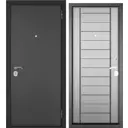 Входная дверь Mastino Home Eco 137 левый 190x96см цвет антрацит букле/орех пепельный