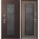 Входная дверь Эталон Эталон Термо-СП10 правый 205x86см цвет шоколад муар блеск/орех грецкий