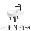 Раковина Lavinia boho bathroom sink 20216062R 40см цвет раковина 5 в 1: донный клапан, сифон, смеситель, вентили