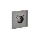 Розетка USB встраиваемая Iek Forte&Piano FP-R14-16-U21-D31-K46 с заземлением шторками и USB цвет сталь