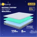 Матрас Luna 80x200 см пена, полиуретан, полиуретановая пена