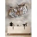 Фотообои флизелиновые Dekor vinil Пара тигров в стиле гранж 200x270 см 9179dv