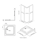 Душевой уголок Doccia Quadro Dc0000054465 квадрат с поддоном 90x90см профиль черный эффект стекла прозрачный