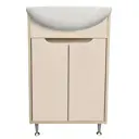 Тумба под раковину подвесная Runo 00-00004654сум 49.3см цвет какао-бежевый, с раковиной