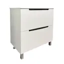 Тумба для ванной с раковиной Runo Lina 70 напольная цвет белый, раковина Teffy 70