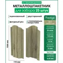 Штакетник Steelcraft Prestige m-образный 12мм 150см двухсторонний фигурный Пепельный дуб
