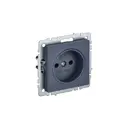 Розетка встраиваемая Iek Brite BR-R13-10-K35 со шторками цвет маренго