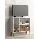 Стеллаж с полками Monofix 102.5x87x30 см ЛДСП цвет белый
