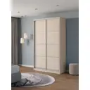 Шкаф-купе Клевер Атина с 2 дверями 240x130х45 см 6 полок ЛДСП цвет шамони светлый