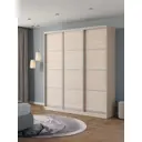Шкаф-купе Клевер Атина с 3 дверями 240x200х45 см 9 полок ЛДСП цвет шамони светлый