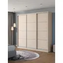 Шкаф-купе Клевер Атина с 3 дверями 240x230х65 см 9 полок ЛДСП цвет шамони светлый
