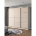 Шкаф-купе Клевер Атина с 3 дверями 240x260х45 см 9 полок ЛДСП цвет шамони светлый