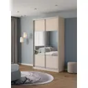 Шкаф-купе Клевер Атина с 2 дверями 240x120х45 см 6 полок ЛДСП цвет шамони светлый комбинированный