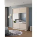 Шкаф-купе Клевер Атина с 2 дверями 240x180х58 см 6 полок ЛДСП цвет шамони светлый комбинированный