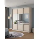 Шкаф-купе Клевер Атина с 3 дверями 240x200х45 см 9 полок ЛДСП цвет шамони светлый комбинированный