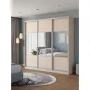 Шкаф-купе Клевер Атина с 3 дверями 240x230х50 см 9 полок ЛДСП цвет шамони светлый комбинированный