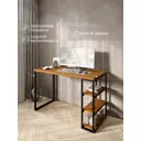 Стол письменный Solarius Loft 80x76.5x140 см металлические ножки цвет ольха/черный