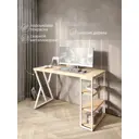 Стол письменный Solarius Loft 80x76.5x120 см металлические Z-образные ножки цвет белый/натуральный