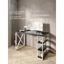 Стол письменный Solarius Loft 80x76.5x140 см металлические крестообразные ножки цвет белый/оникс