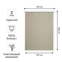 Штора рулонная блэкаут Kreaforta Vorga 120x160 см серая