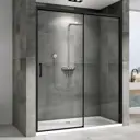 Душевая дверь Abber Komfort AG93170B 170 см цвет профиля черный стекло прозрачное