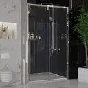 Душевая дверь Ambassador Intense 110021102IX 130 см цвет профиля серебристый блеск стекло прозрачное