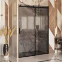 Душевая дверь Ambassador Benefit 19022203HBB 140 см цвет профиля черный стекло тонированное