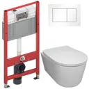 Комплект инсталляция Tece Tecebase 2.0 9400413 и унитаз Bloomix Ultra MD1204R/UF3 безободковый с сиденьем