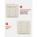 Пеленальный стол Rant Elsa 80 см 3 ящика вес до 25 кг цвет айвори