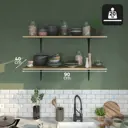 Утилитарный кронштейн Konsensa Normo 25х30 см нагрузка до 20 кг цвет черный