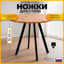 Подстолье-ножки для круглого стола Железное Решение 71 см металл черное 4 шт