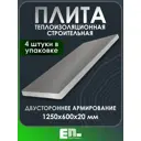 Экструдированный пенополистирол XPS 20мм Европанель 1250x600мм 3м² двустороннее армирование