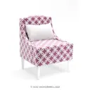 Кресло Monofix Лотти 59x80x54 см ткань цвет бордовый
