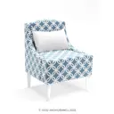 Кресло Monofix Лотти 59x80x54 см ткань цвет серо-голубой