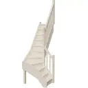 Межэтажная лестница StairShop 900х1710x2475мм с правым поворотом