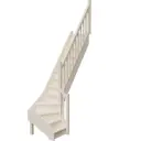 Межэтажная лестница StairShop 770х2270x2925мм с правым поворотом