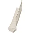 Межэтажная лестница StairShop 770х2080x2475мм с правым поворотом