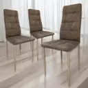 Кухонный стул Терминал Dc611 42x96x52 см текстиль цвет латте 3 шт