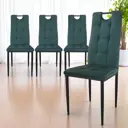 Кухонный стул Weimei Dc611-1 42x96x52 см велюр цвет зеленый 4 шт